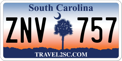 SC license plate ZNV757