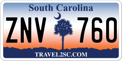 SC license plate ZNV760