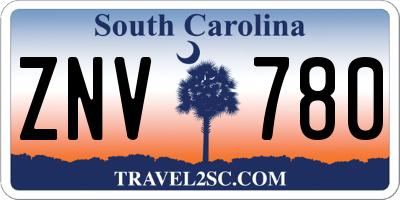 SC license plate ZNV780