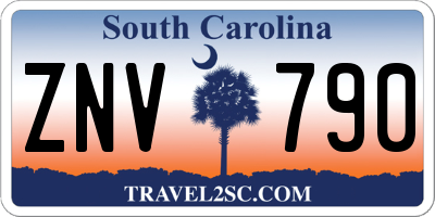 SC license plate ZNV790