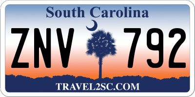 SC license plate ZNV792
