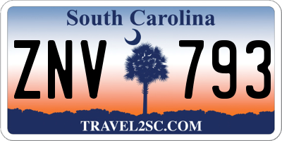 SC license plate ZNV793
