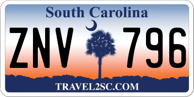 SC license plate ZNV796