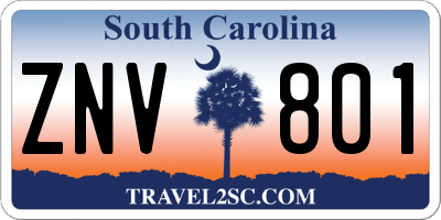 SC license plate ZNV801