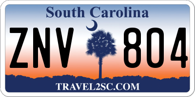 SC license plate ZNV804