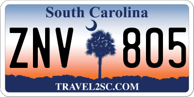 SC license plate ZNV805