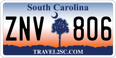 SC license plate ZNV806