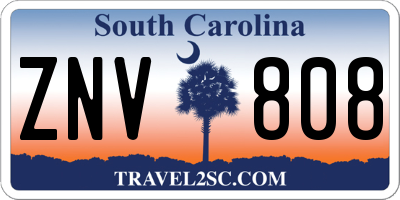 SC license plate ZNV808