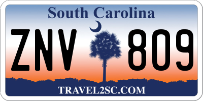 SC license plate ZNV809