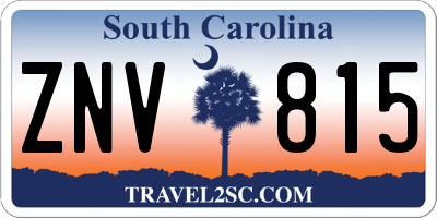 SC license plate ZNV815