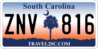 SC license plate ZNV816