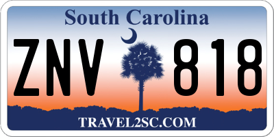 SC license plate ZNV818