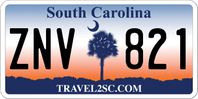 SC license plate ZNV821