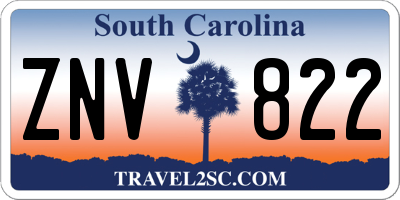 SC license plate ZNV822