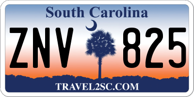 SC license plate ZNV825