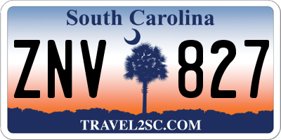 SC license plate ZNV827
