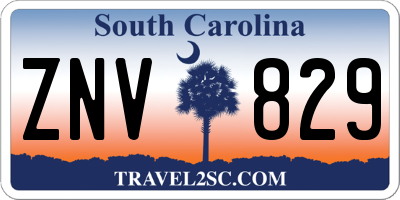 SC license plate ZNV829