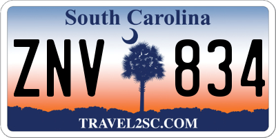 SC license plate ZNV834