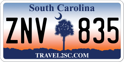SC license plate ZNV835