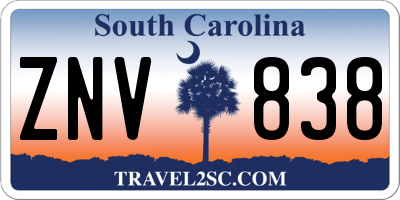 SC license plate ZNV838