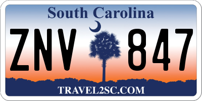 SC license plate ZNV847