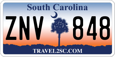 SC license plate ZNV848