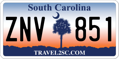 SC license plate ZNV851