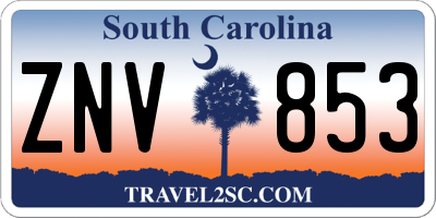 SC license plate ZNV853