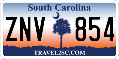 SC license plate ZNV854