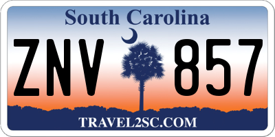 SC license plate ZNV857