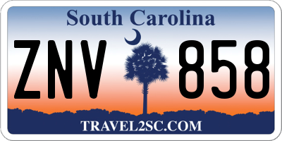 SC license plate ZNV858