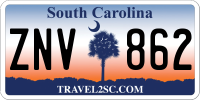 SC license plate ZNV862