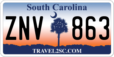 SC license plate ZNV863