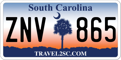 SC license plate ZNV865
