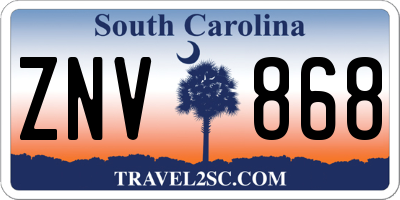 SC license plate ZNV868