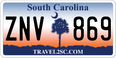 SC license plate ZNV869