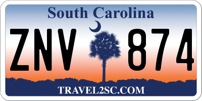 SC license plate ZNV874
