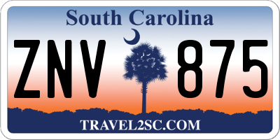 SC license plate ZNV875