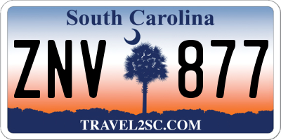 SC license plate ZNV877