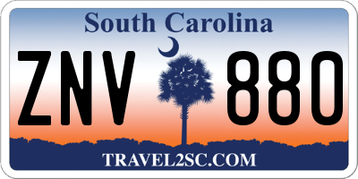 SC license plate ZNV880
