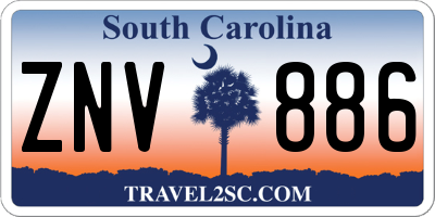 SC license plate ZNV886