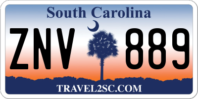 SC license plate ZNV889