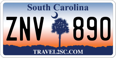 SC license plate ZNV890