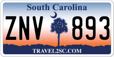 SC license plate ZNV893