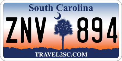 SC license plate ZNV894