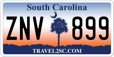 SC license plate ZNV899