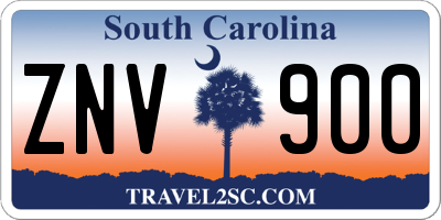 SC license plate ZNV900