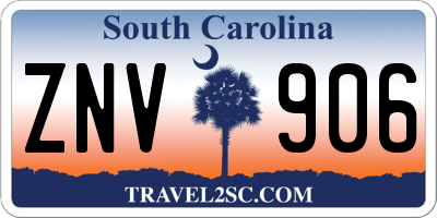 SC license plate ZNV906