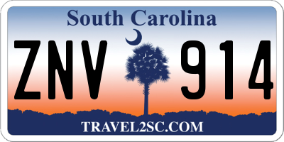 SC license plate ZNV914