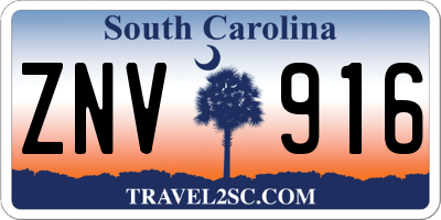 SC license plate ZNV916
